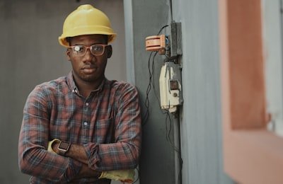 Heating engineer at work